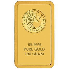 100g Gold Minted Bar Perth Mint - New Zealand Mint