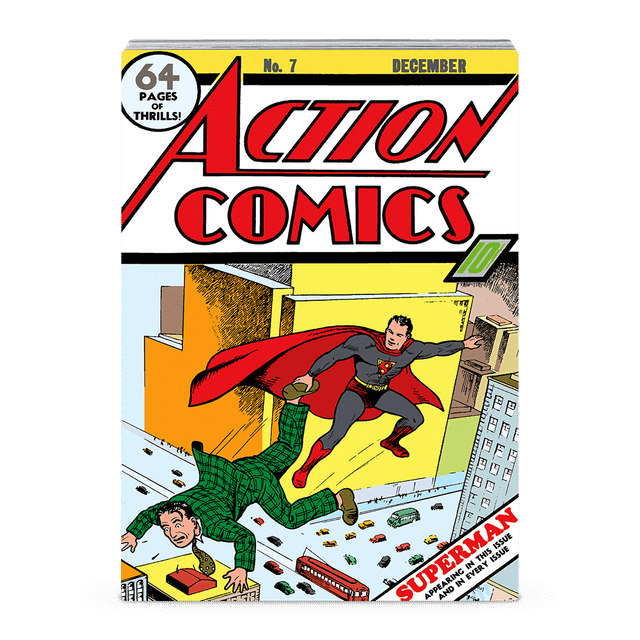 COMIX™ – Action Comics #7 1oz Silver Coin - Flat View.