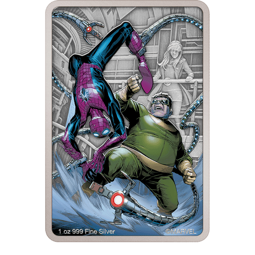 Marvel – Doctor Octopus 1oz Silver Coin - Flat View.