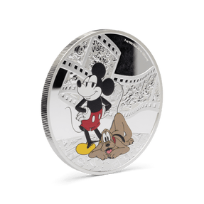 You could be one of just 1,000 special fans in the world to call this collectible yours! 3oz of pure silver with an impressive 60mm diameter, the coin features Disney’s Mickey Mouse with his loyal sidekick Pluto. - New Zealand MintYou could be one of just 1,000 special fans in the world to call this collectible yours! 3oz of pure silver with an impressive 60mm diameter, the coin features Disney’s Mickey Mouse with his loyal sidekick Pluto. - New Zealand Mint