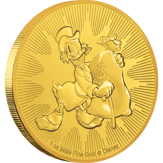 1oz Gold Bullion Coin Disney Scrooge McDuck 2018 - New Zealand Mint