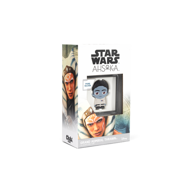 Limited mintage of just 2,000 with 200 gilded – a 1 in 10 chance to receive a gold-plated version! Resembles Grand Admiral Thrawn with his distinct blue skin and wearing his Imperial uniform, as seen in Star Wars: Ahsoka™. - New Zealand Mint