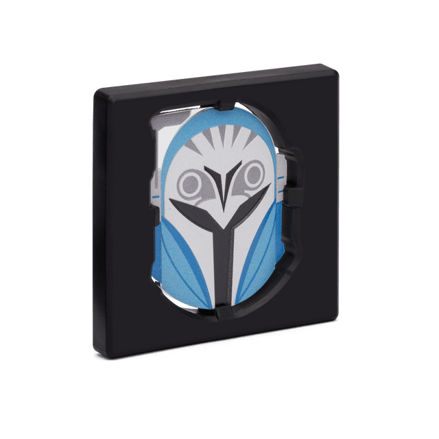 These collectible coins are inspired by Bo-Katan Kryze’s Mandalorian helmet, as seen in the series, Star Wars: The Mandalorian™. Uniquely coloured and shaped. Includes intricate engraving to capture all the lines and curves of her helmet. Only 3,000. - New Zealand Mint